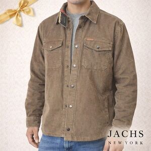 Jachs New York Corduroy Sherpa Lined Brown Shirt Jacket Medium NWT